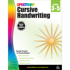 Spectrum Cursive Handwriting Workbook Grade 3-5