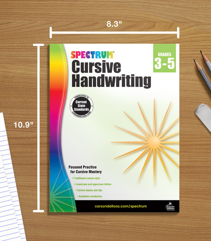 Spectrum Cursive Handwriting Workbook Grade 3-5 - Image 6
